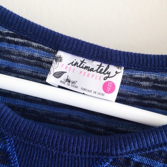 Free People Striped Mesh Long Sleeve Thermal - Picture 3 of 4